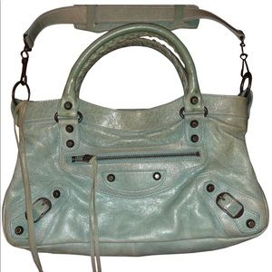 Balenciaga Two Way City Leather Satchel